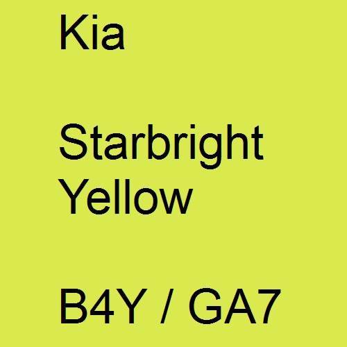 Kia, Starbright Yellow, B4Y / GA7.